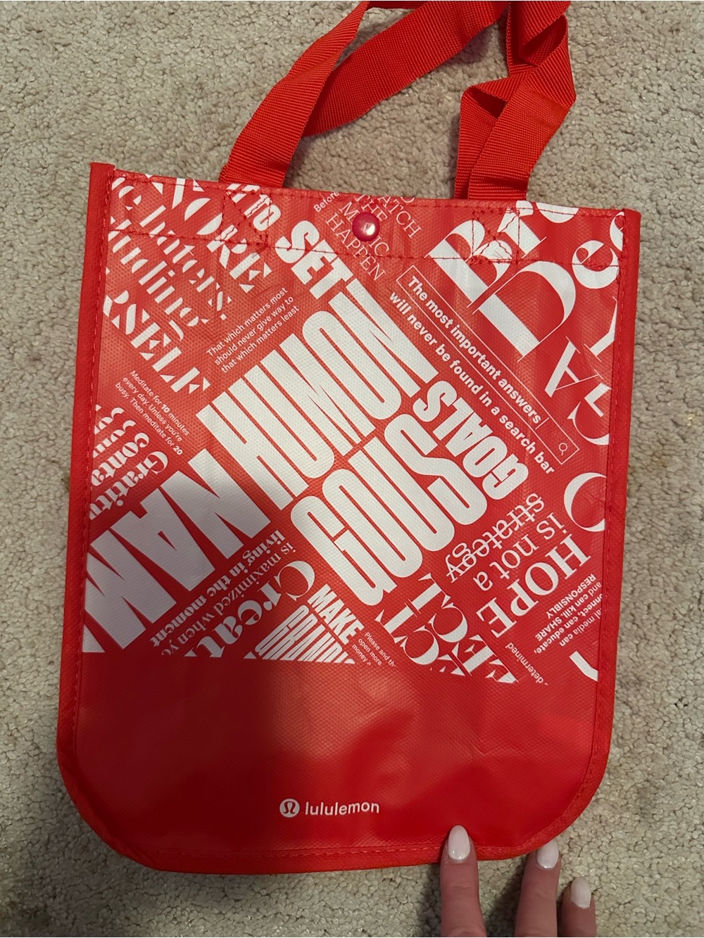 lululemon athletica Red Graphic Tote